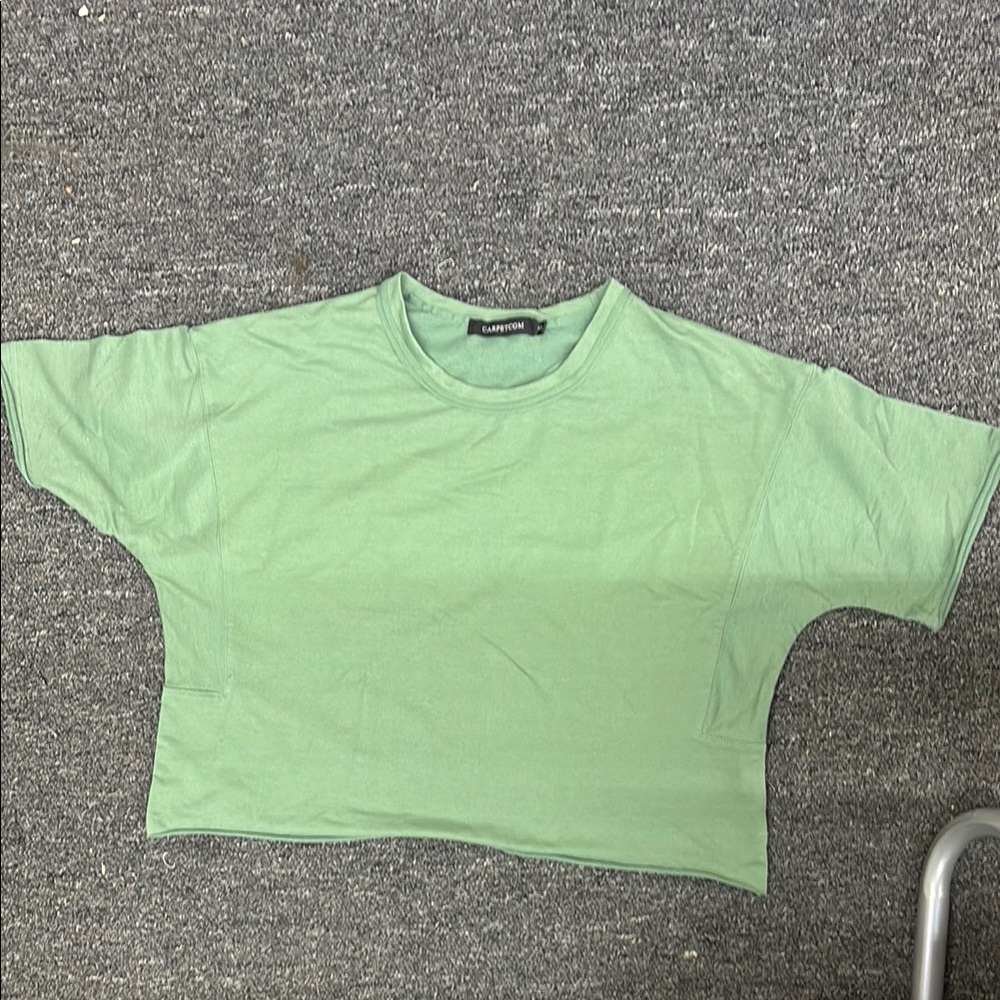 Casual Mint Green Crop Top